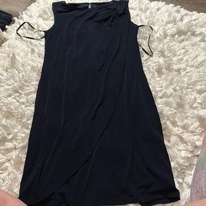 Jessica Simpson size 2 navy blue dress with gold detail on one arm